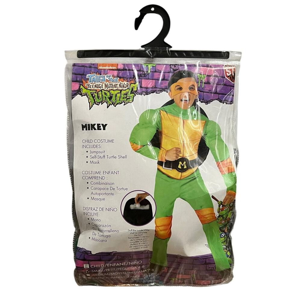 NEW Tales of the Teenage Mutant Ninja Turtles TMNT Mikey Kids Costume Sz S 4-6